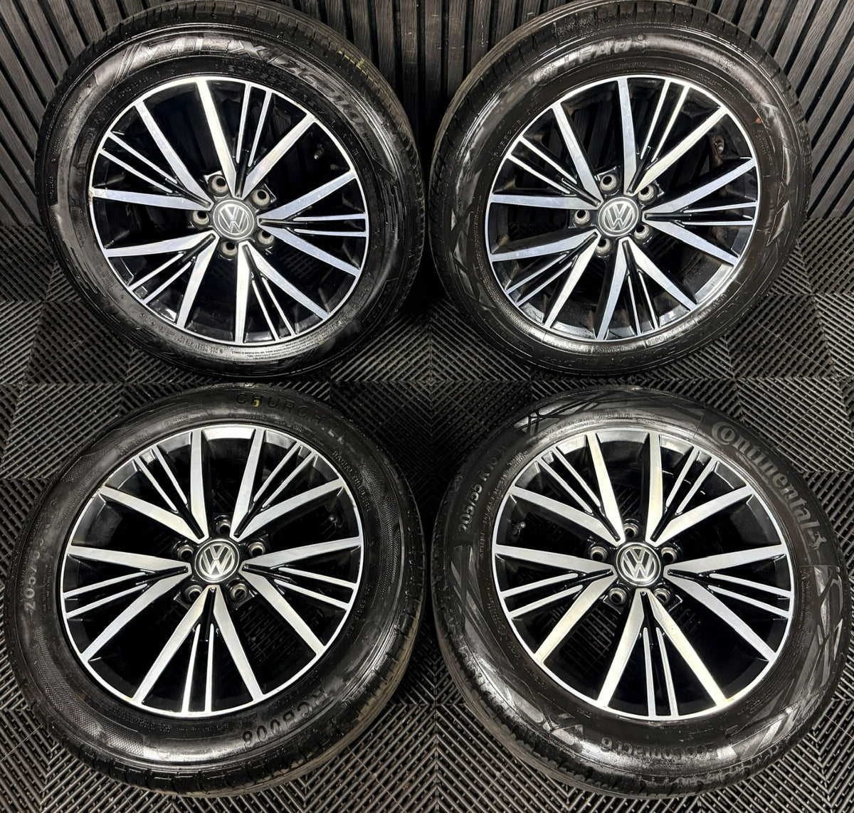 16'' VW Golf Mk7 Linas Mk8 Mk6 Alloy Wheels Tyres Alloys 5G0601025CD Genuine