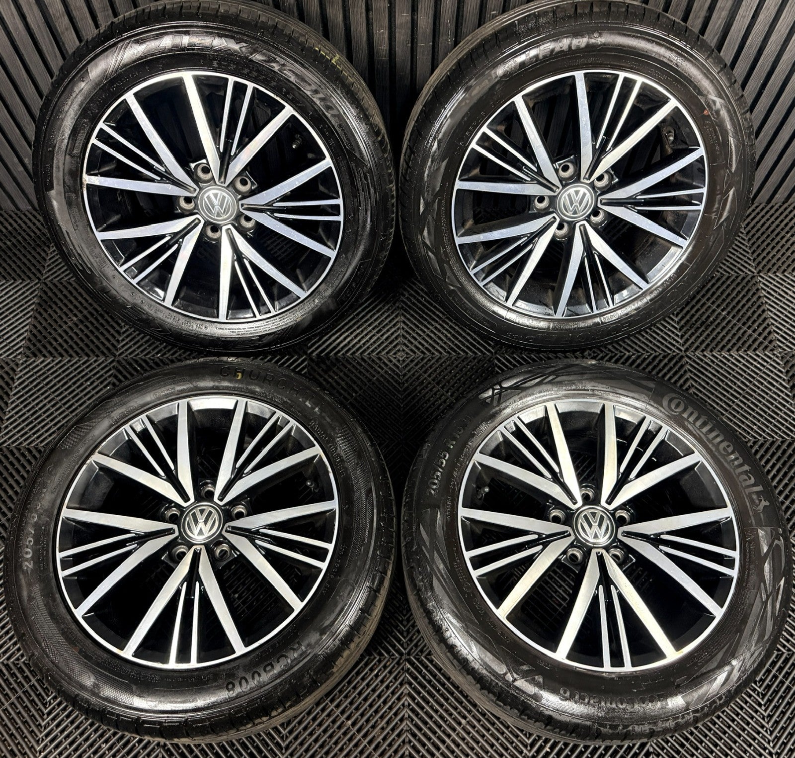 16'' VW Golf Mk7 Linas Mk8 Mk6 Alloy Wheels Tyres Alloys 5G0601025CD Genuine