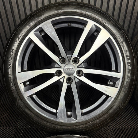 19'' GENUINE AUDI A6 C8 S LINE 5 DOUBLE SPOKE ALLOY WHEELS TYRES 4K0601025H