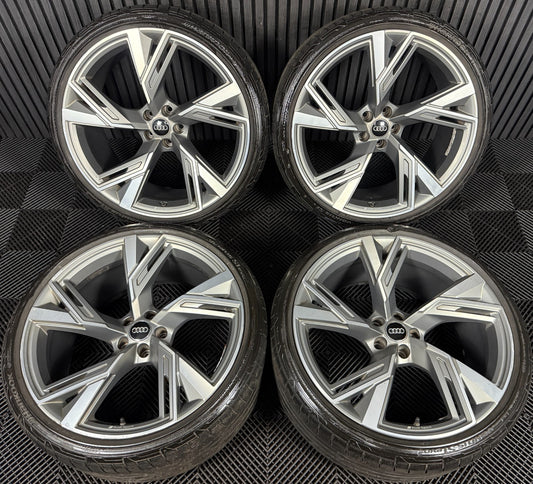 22" GENUINE AUDI RS6 RS7 TRAPEZ 4K RS 5 SPOKE ALLOY WHEELS TYRES 4K0601025S