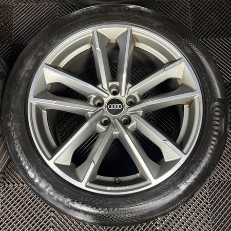 19'' GENUINE AUDI Q3 S LINE GREY DC 5 DOUBLE SPOKE ALLOY WHEELS TYRES 83A601025B
