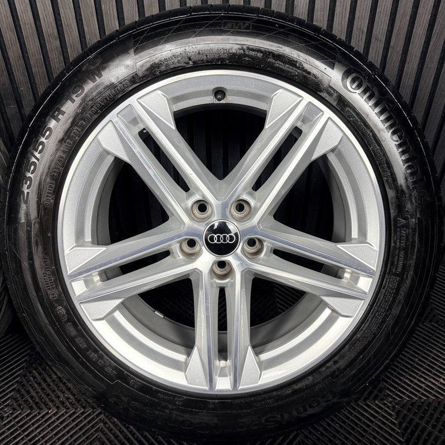19'' Audi Q5 5 Double Spoke S Line Alloy Wheels Tyres 5X112 80A601025G Genuine