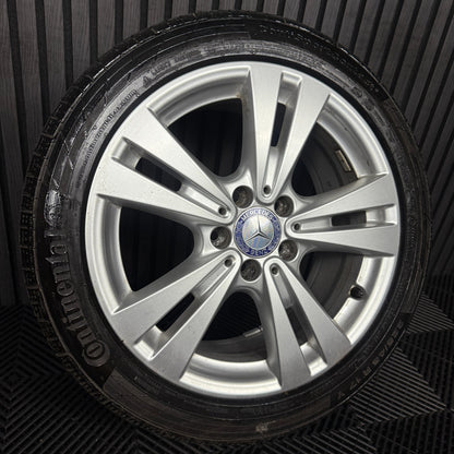 1X 17'' GENUINE MERCEDES A B CLASS CLA SILVER ALLOY WHEEL TYRE A2464011400