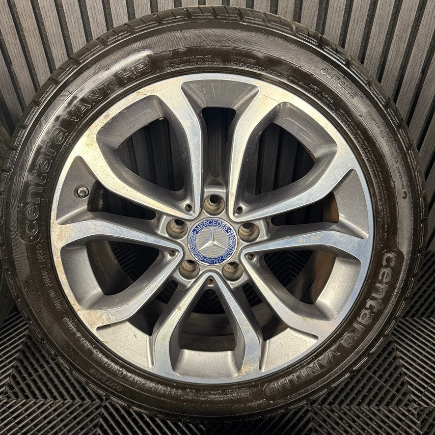 17" GENUINE MERCEDES C CLASS W205 GREY DC ALLOY WHEELS TYRES ALLOYS A2054010200