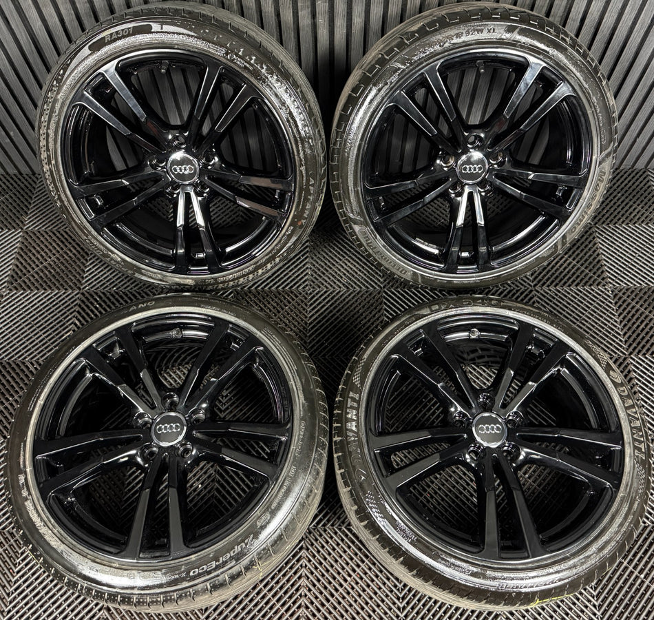 18'' GENUINE AUDI A3 S LINE BLACK SALOON ALLOY WHEELS ALLOYS TYRES 8V0601025BC