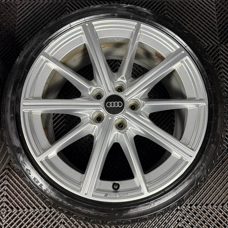 18'' GENUINE AUDI A3 S LINE SILVER S3 ALLOY WHEELS ALLOYS TYRES 8Y0601025M