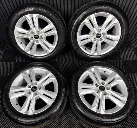 17'' Audi Q2 5 Double Spoke Alloy Wheels Tyres Alloys 81A601025AJ Genuine