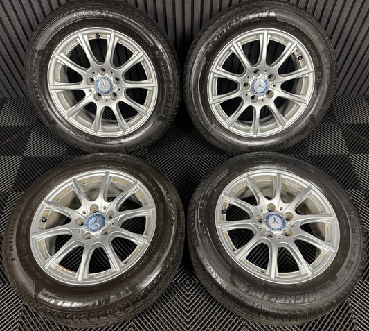 16'' GENUINE MERCEDES C CLASS W205 SILVER ALLOY WHEELS TYRES ALLOYS A2054012400