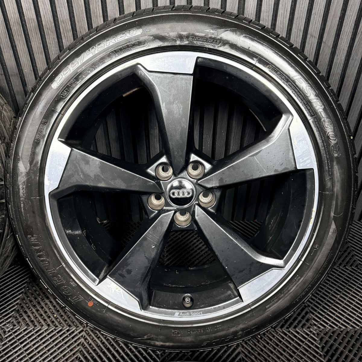 20'' Audi Q5 S Line Rotor Black Edition Alloy Wheels Tyres 80A601025AQ Genuine