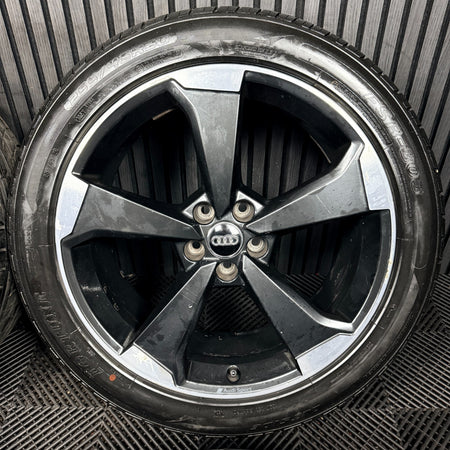 20'' Audi Q5 S Line Rotor Black Edition Alloy Wheels Tyres 80A601025AQ Genuine