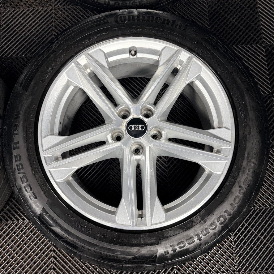19'' Audi Q5 5 Double Spoke S Line Alloy Wheels Tyres 5X112 80A601025G Genuine