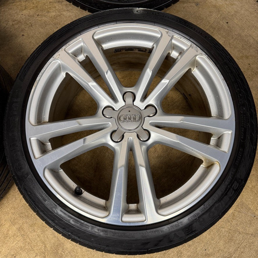 18'' GENUINE AUDI A3 S LINE SILVER ALLOY WHEELS ALLOYS TYRES S3 GOLF 8V0601025BC