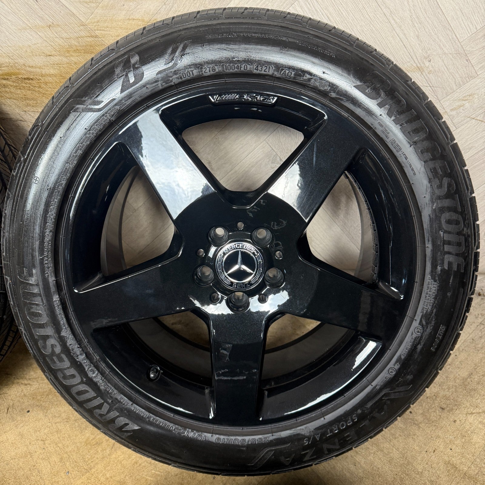 19'' GENUINE MERCEDES AMG 5 SPOKE ML GLE BLACK ALLOY WHEELS ALLOYS TYRES