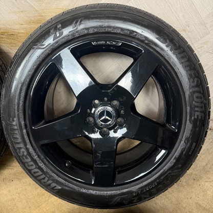 19'' GENUINE MERCEDES AMG 5 SPOKE ML GLE BLACK ALLOY WHEELS ALLOYS TYRES