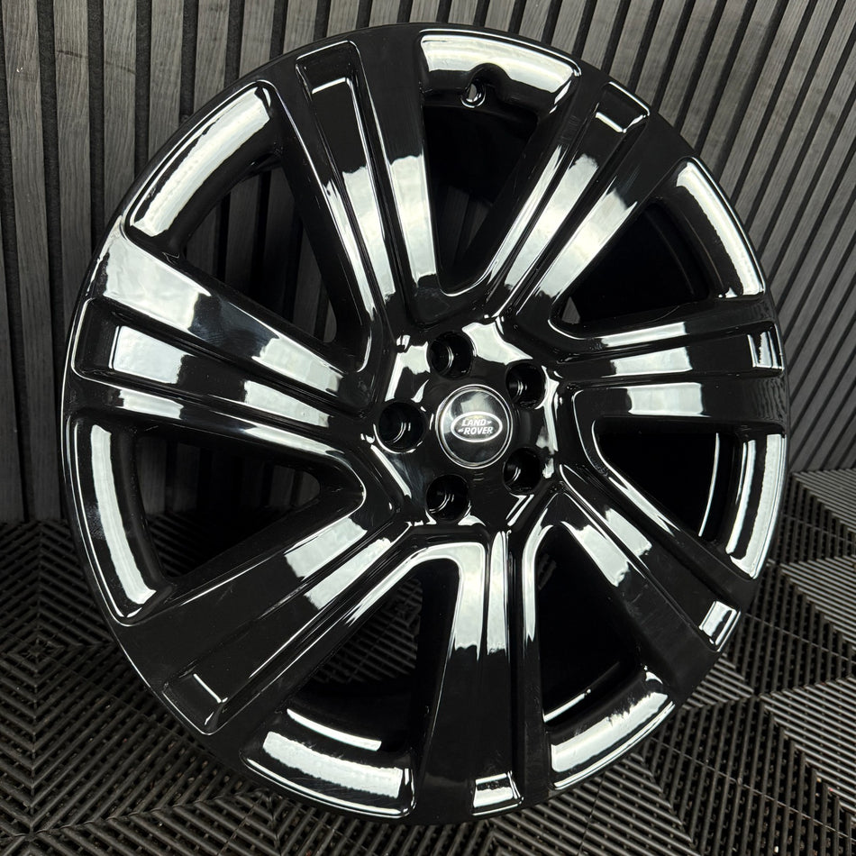 1X 22'' GENUINE RANGE ROVER VOGUE LAND BLACK L460 7023 ALLOY WHEEL N8EM-1007-GA