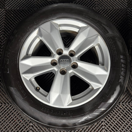 15'' GENUINE AUDI A1 5 SPOKE ALLOY WHEELS ALLOYS TYRES 82A601025