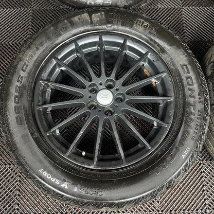 18'' GENUINE RANGE ROVER VELAR MULTISPOKE MATT BLACK LAND ALLOY WHEELS TYRES