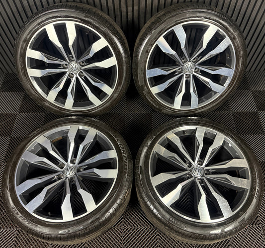 20'' GENUINE VW TIGUAN R LINE SUZUKA GREY DC ALLOY WHEELS TYRE ALLOYS 5NA601025G