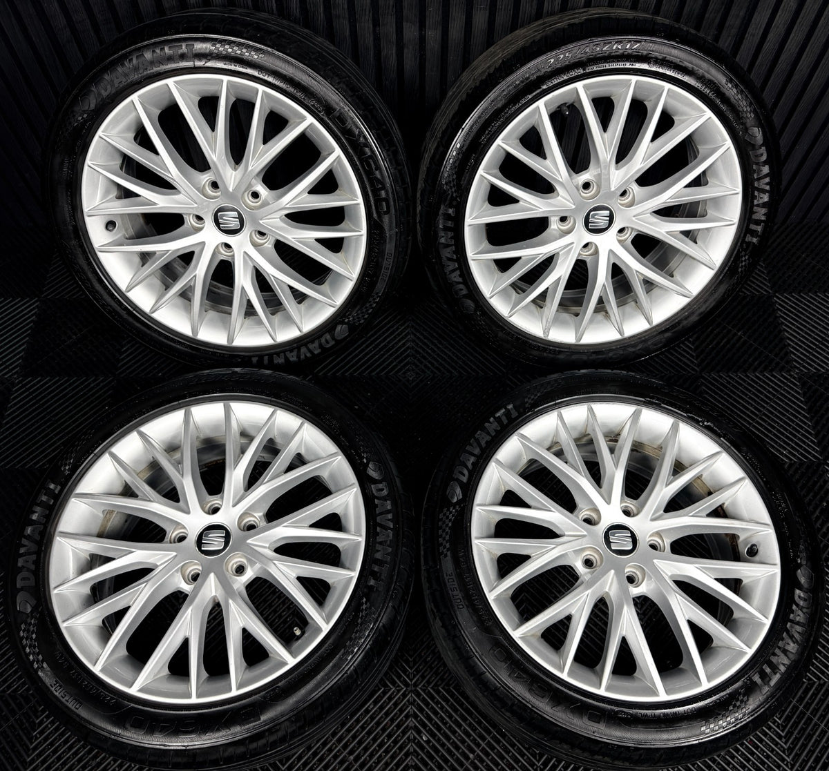 17'' Seat Leon MK3 MK2 FR Silver Alloy Wheels Alloys Tyres 5F0601025H Genuine