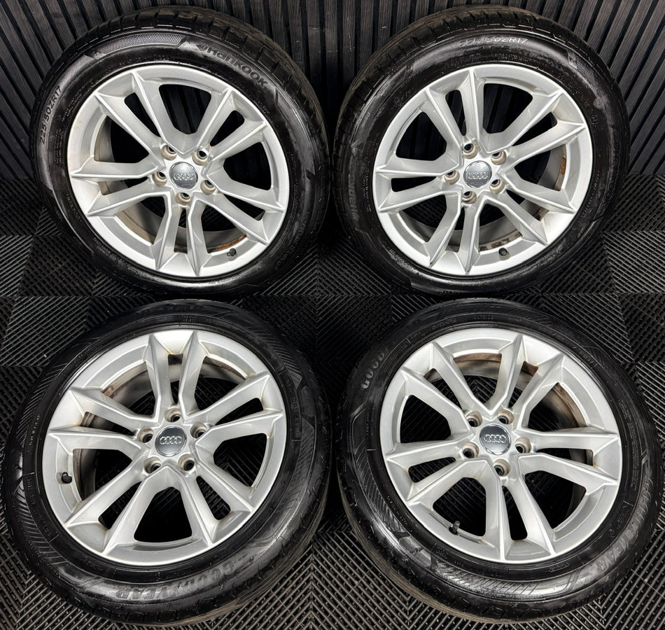 17" Audi A5 Silver Double Spoke Alloy Wheels Alloys Tyres 8W0601025AG Genuine