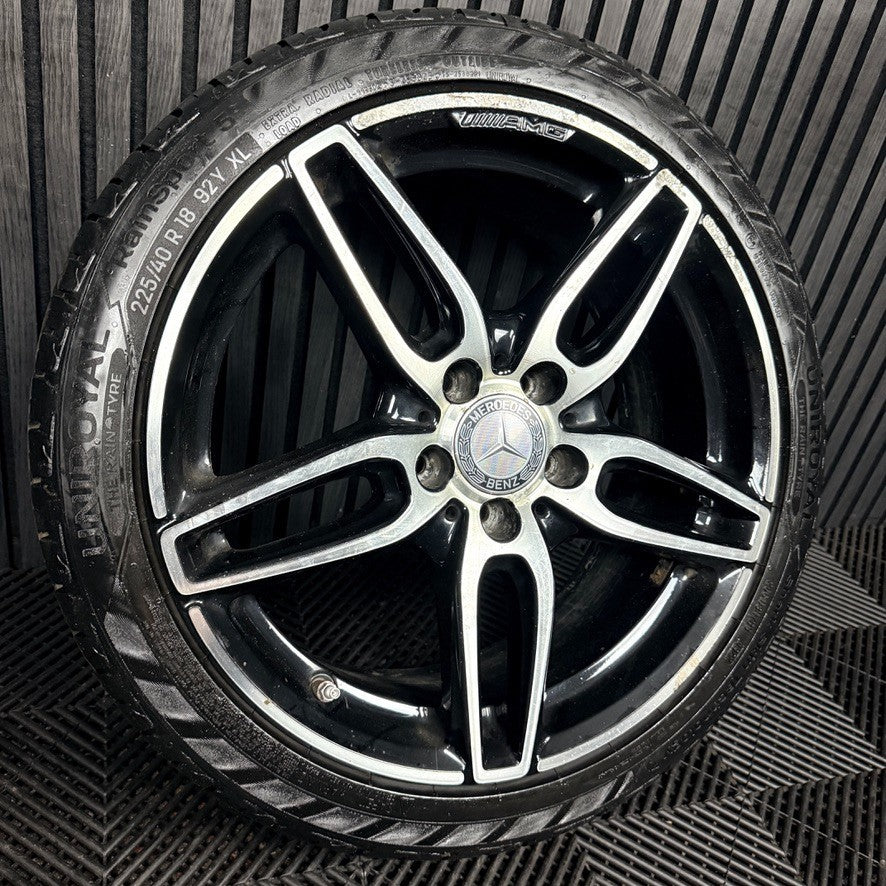 1X 18'' Mercedes AMG A Class CLA Black W176 Alloy Wheel Tyre A1764010700 Genuine