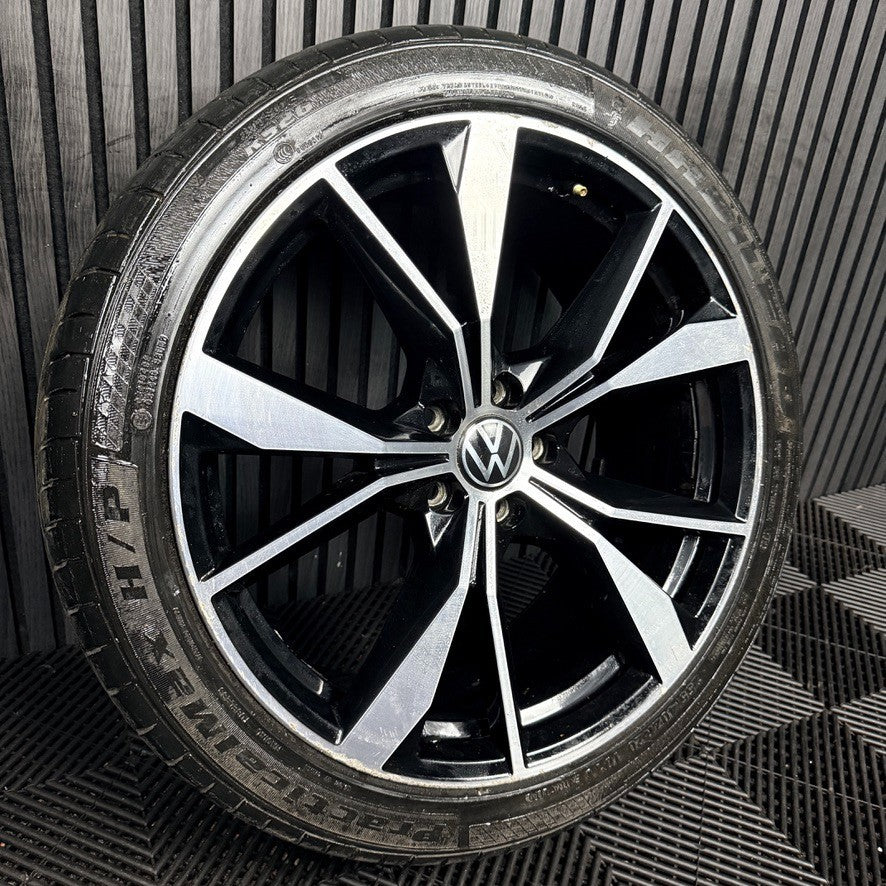 1X 20'' VW Tiguan Misano R Line 5NA601025AH Black DC Alloy Tyre Wheel Genuine