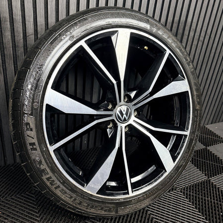 1X 20'' VW Tiguan Misano R Line 5NA601025AH Black DC Alloy Tyre Wheel Genuine