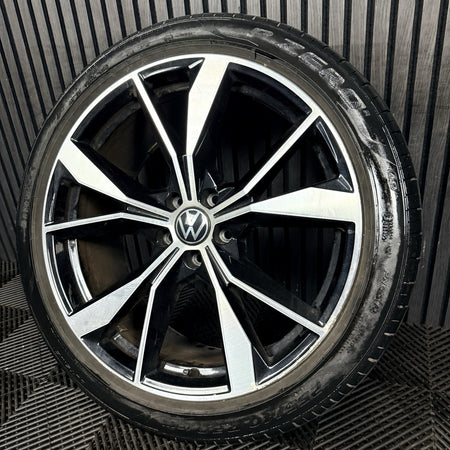 1X 20'' VW Tiguan Misano R Line 5NA601025AH Black DC Alloy Tyre Wheel Genuine