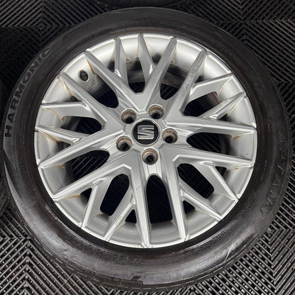 16'' GENUINE SEAT IBIZA 6F NEW MODEL ALLOY WHEELS TYRES 6F0601025M 5X100