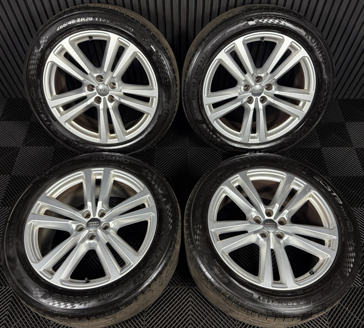 20'' GENUINE AUDI Q7 S LINE 5 DOUBLE SPOKE ALLOY WHEELS ALLOYS TYRES 4M0601025H