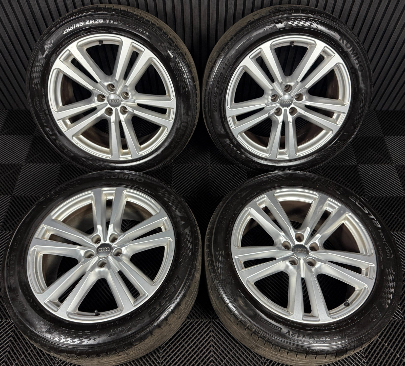20'' GENUINE AUDI Q7 S LINE 5 DOUBLE SPOKE ALLOY WHEELS ALLOYS TYRES 4M0601025H