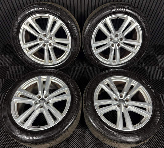 20'' GENUINE AUDI Q7 S LINE 5 DOUBLE SPOKE ALLOY WHEELS ALLOYS TYRES 4M0601025H