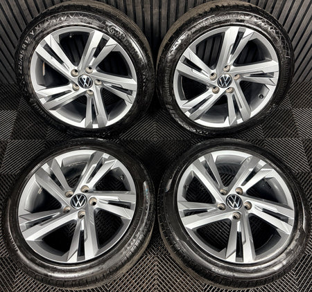 17'' VW Golf Valencia MK8 MK7 MK6 R Line Wheels Tyres Alloys 5H0601025AF Genuine