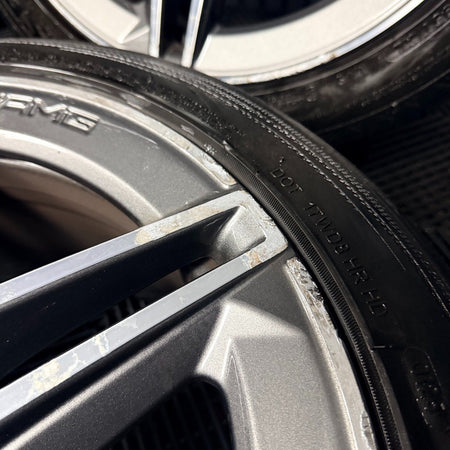 18'' Mercedes AMG C Class W205 Grey 5 Spoke Alloy Wheels Tyres Alloys Genuine