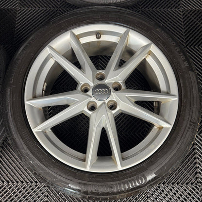 18'' GENUINE AUDI Q2 S LINE 5 DOUBLE SPOKE ALLOY WHEELS TYRES ALLOYS