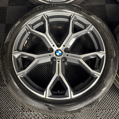 21'' GENUINE BMW X5 X6 G05 G06 741M M SPORT ALLOYS WHEELS ALLOYS TYRES