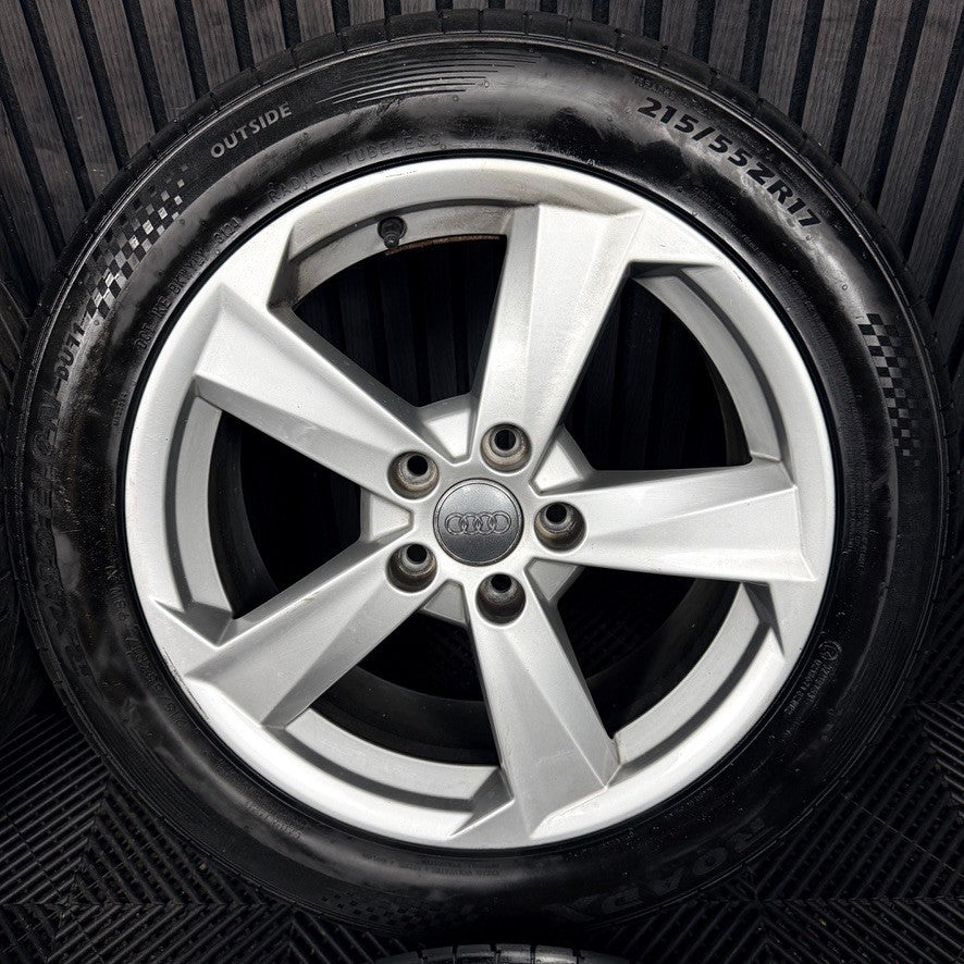 17'' Audi Q2 5 Spoke Alloy Wheels Tyres Alloys 81A601025B Genuine