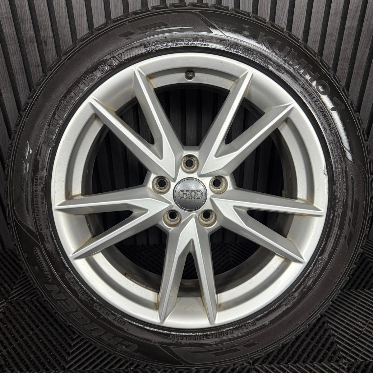 1X 18'' GENUINE AUDI Q2 S LINE 5 DOUBLE SPOKE ALLOY WHEEL TYRE 81A601025F