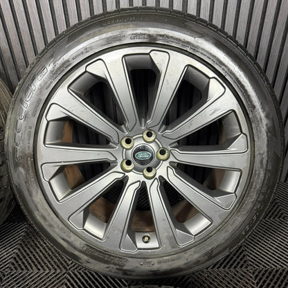 20'' GENUINE RANGE ROVER VELAR MULTISPOKE MATT GREY LAND ALLOY WHEELS TYRES