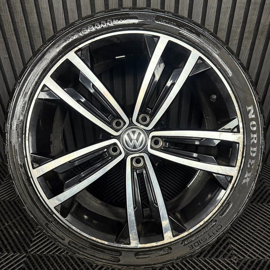 1X 18'' GENUINE VW GOLF GTD SEVILLE GT GTI MK7 ALLOY WHEEL TYRE 5G0601025CM
