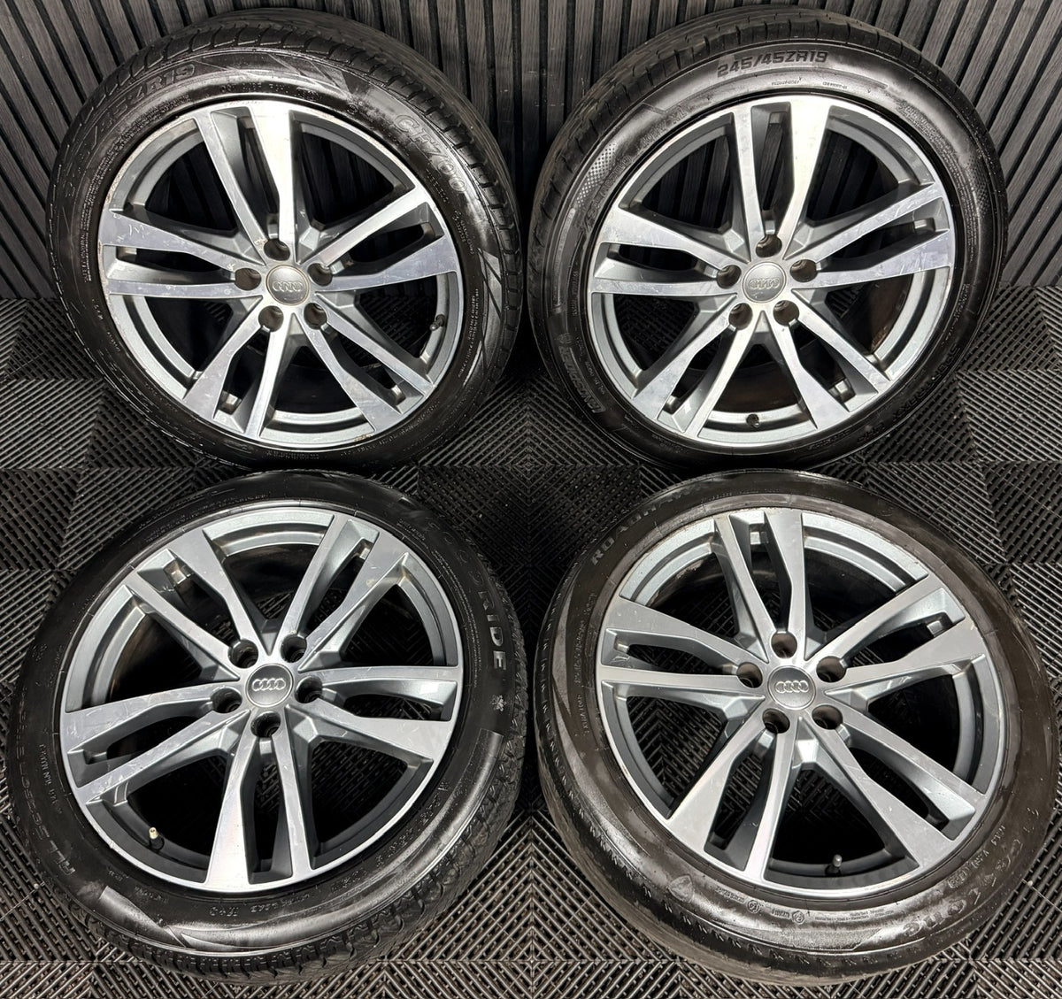 19'' Audi A6 C8 S Line 5 Double Spoke Alloy Wheels Tyres 4K0601025H Genuine