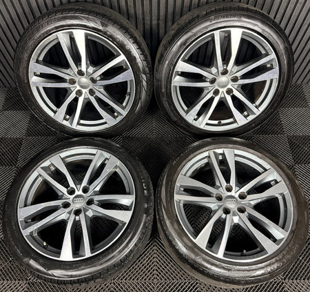 19'' Audi A6 C8 S Line 5 Double Spoke Alloy Wheels Tyres 4K0601025H Genuine