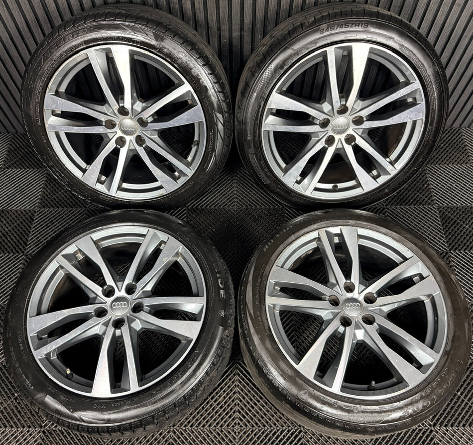 19'' Audi A6 C8 S Line 5 Double Spoke Alloy Wheels Tyres 4K0601025H Genuine