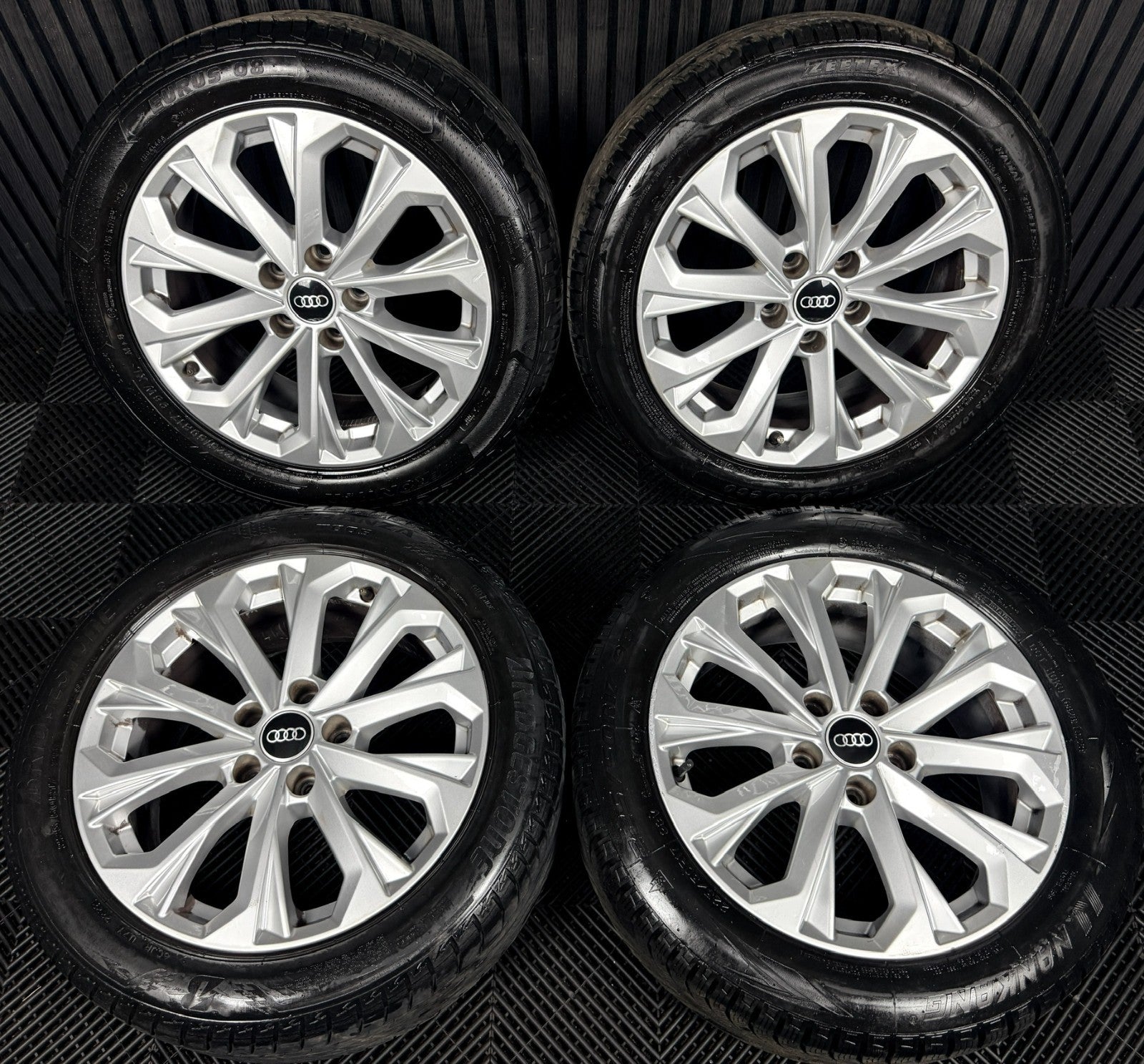 17'' Audi A4 Silver B8 B9 10 Spoke Alloy Wheels Alloys Tyres 8W0601025L Genuine