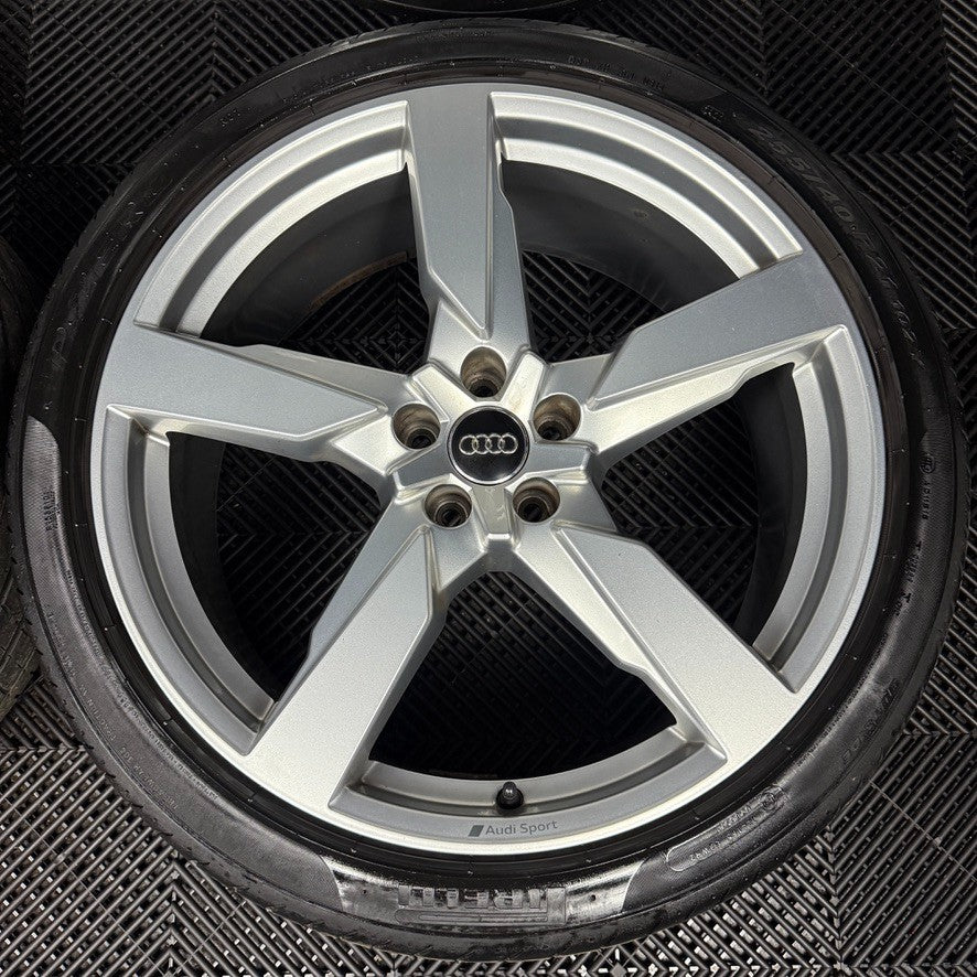21'' GENUINE AUDI Q5 S LINE SQ5 5 SPOKE ALLOY WHEELS TYRES SPORT 80A601025AR