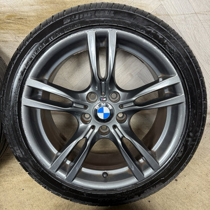 18” GENUINE BMW 3 SERIES 400 M SPORT GREY F30 F31 F32 E90 E92 ALLOY WHEELS TYRES
