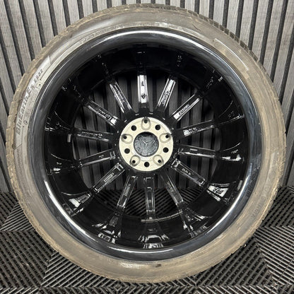 1X 18'' GENUINE AMG MERCEDES A CLASS CLA W176 BLACK ALLOY WHEEL TYRE A1764010200