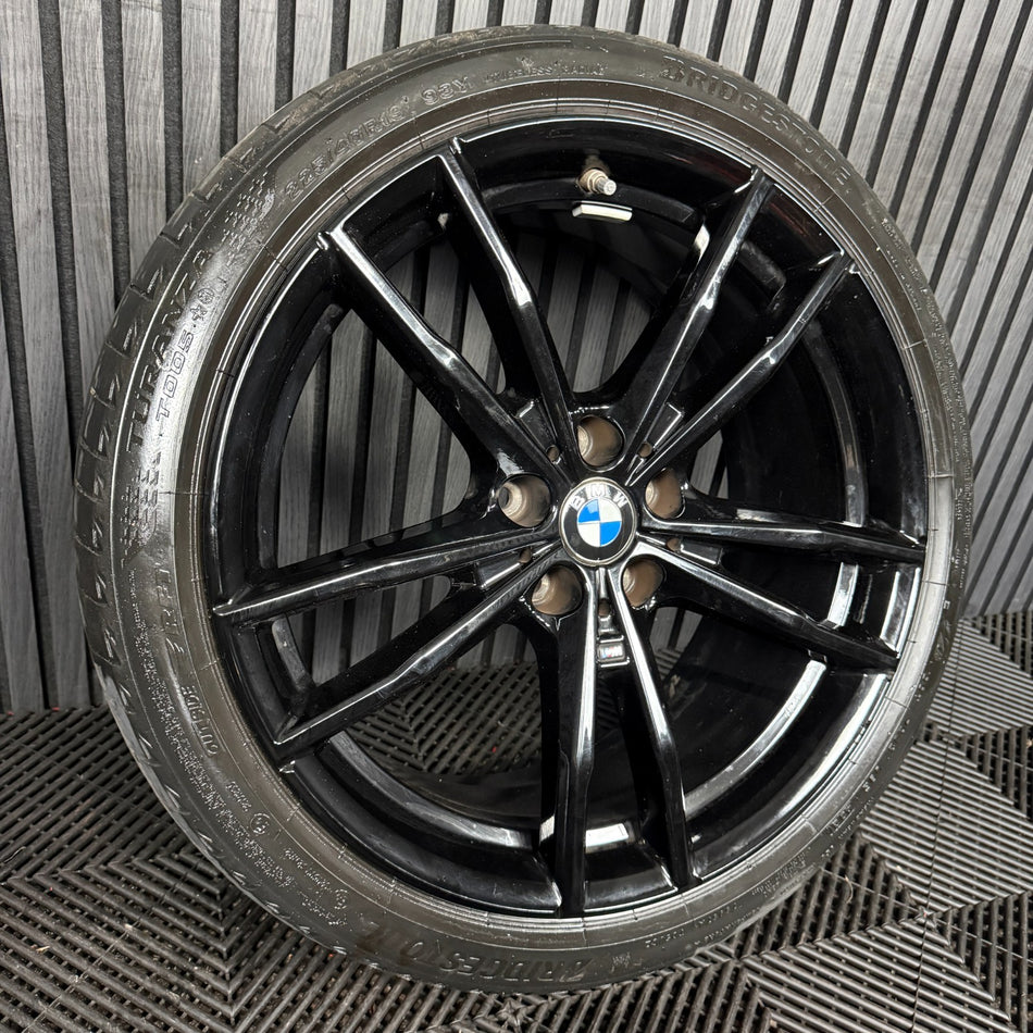 1X 19'' GENUINE BMW 3 SERIES 791 M SPORT 4 G20 BLACK ALLOY WHEEL 8090094 FRONT