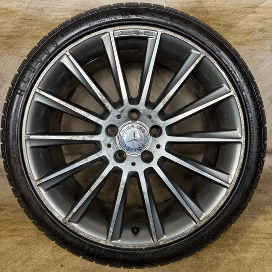1X 19" GENUINE AMG MERCEDES C CLASS ALLOY WHEEL TYRE W205 REAR A2054011400