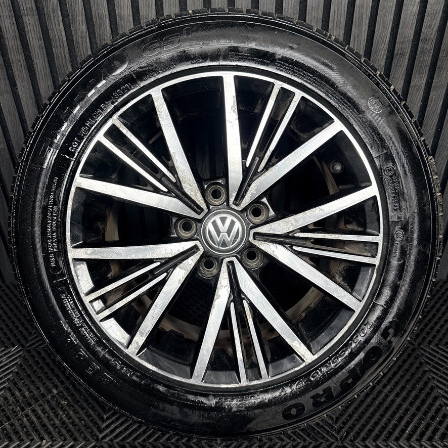 1X 16'' Genuine VW Golf MK7.5 MK7 Linas Alloy Wheel Tyre Gt Single 5G0601025CD